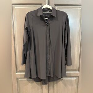 Jason by Comfy USA Button Down Top in Black, Size XS